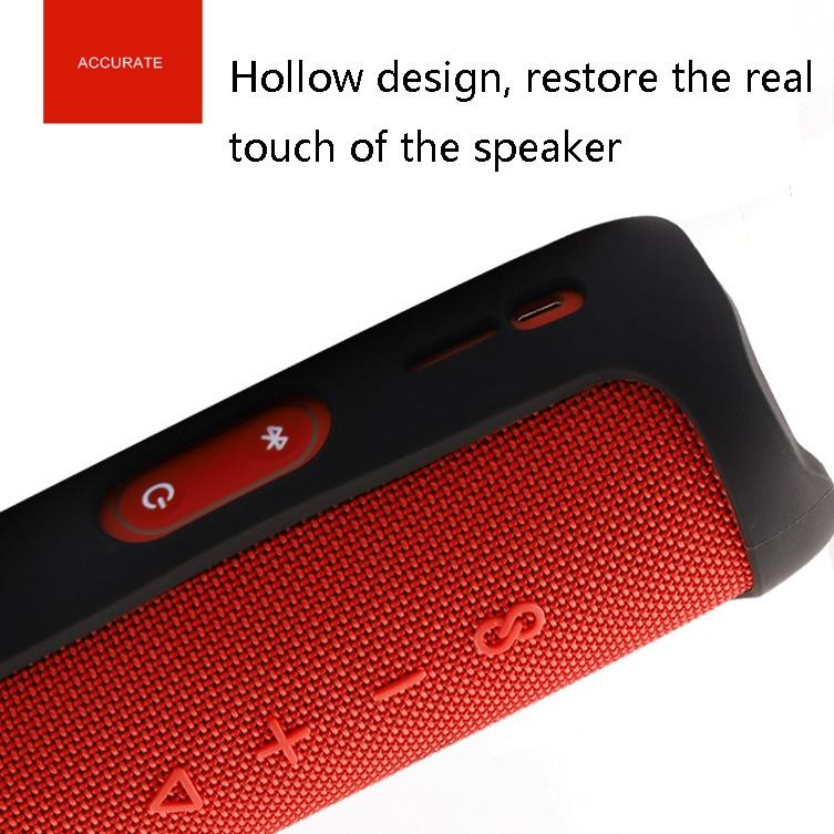 Eco-friendly Silicone Case for Jbl Flip 5 Bluetooth Speaker - Red