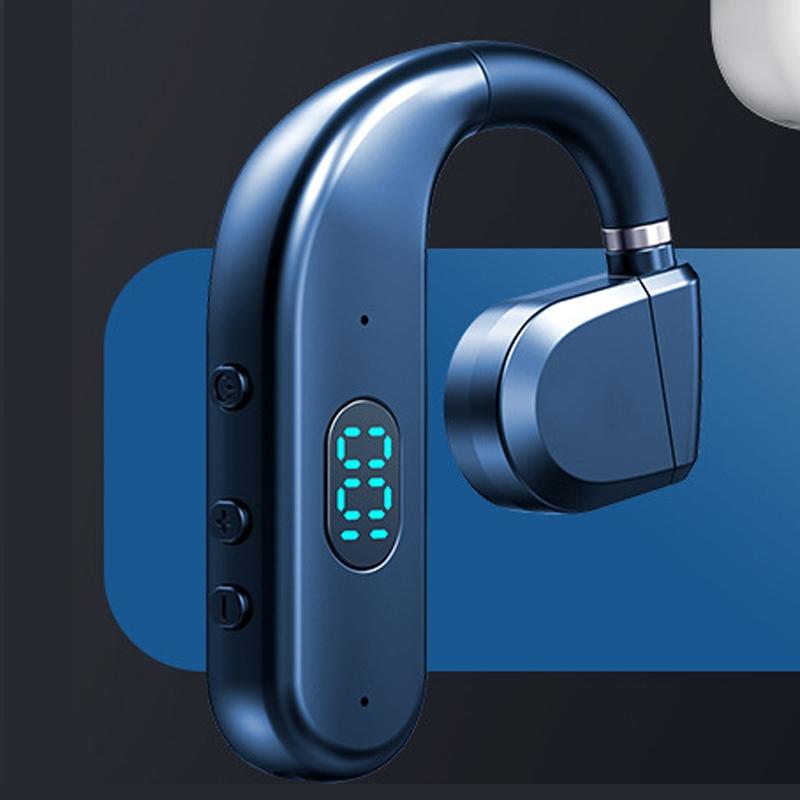 Wireless Bluetooth Headphone With Digital Display - Black - Midnight Blue