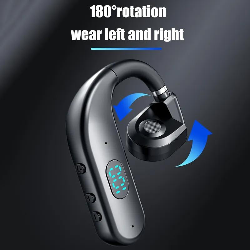 Wireless Bluetooth Headphone with Digital Display - Black - Midnight Blue