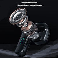 Wireless Bluetooth Headphone with Digital Display - Black - Midnight Blue