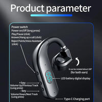 Wireless Bluetooth Headphone with Digital Display - Black - Midnight Blue
