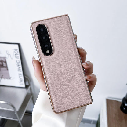 For Samsung Galaxy Z Fold4 5G Skyline Series Nano Electroplating Pu Case - Green