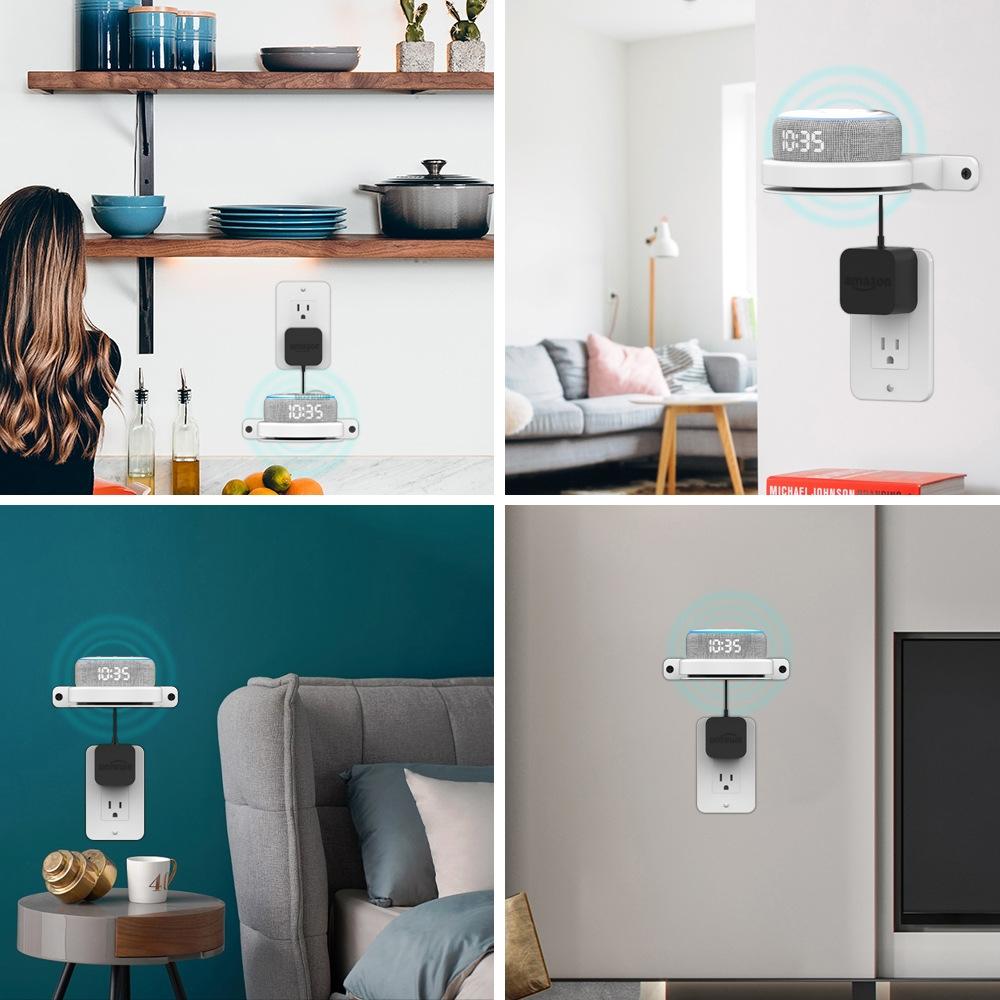 Ahastyle Wall Storage Stand - Compact and Versatile - Black - For Amazon Echo Dot 3/4