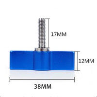 10pcs T-shaped Multi-directional Screw with M4 Aluminum Alloy Handle - Blue