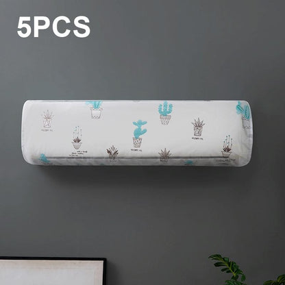 5-pack Hanging Ac Dust Cover - 95x20x31cm - Thickened - Green Plant Fairy