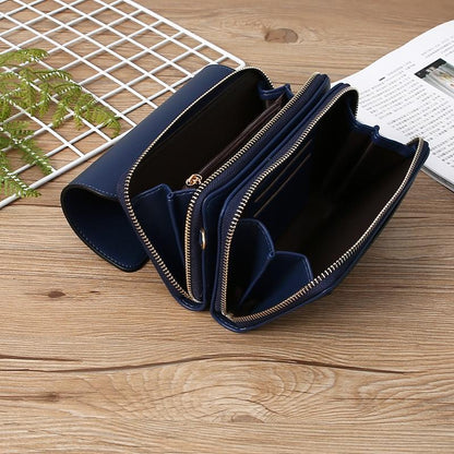 Large Capacity Women Wallet Clutch Bag Versatile Crossbody - Claret