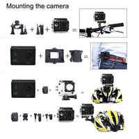 Waterproof 4k Action Camera for Cycling and Diving - Blue