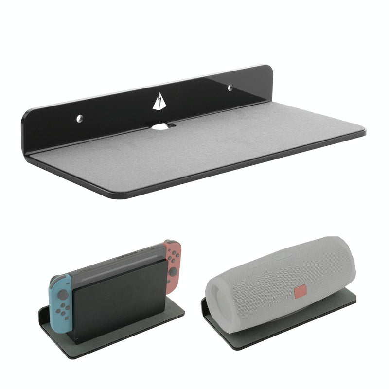 Bluetooth Speaker Wall Storage Bracket - Home Living Room Organizer - Black