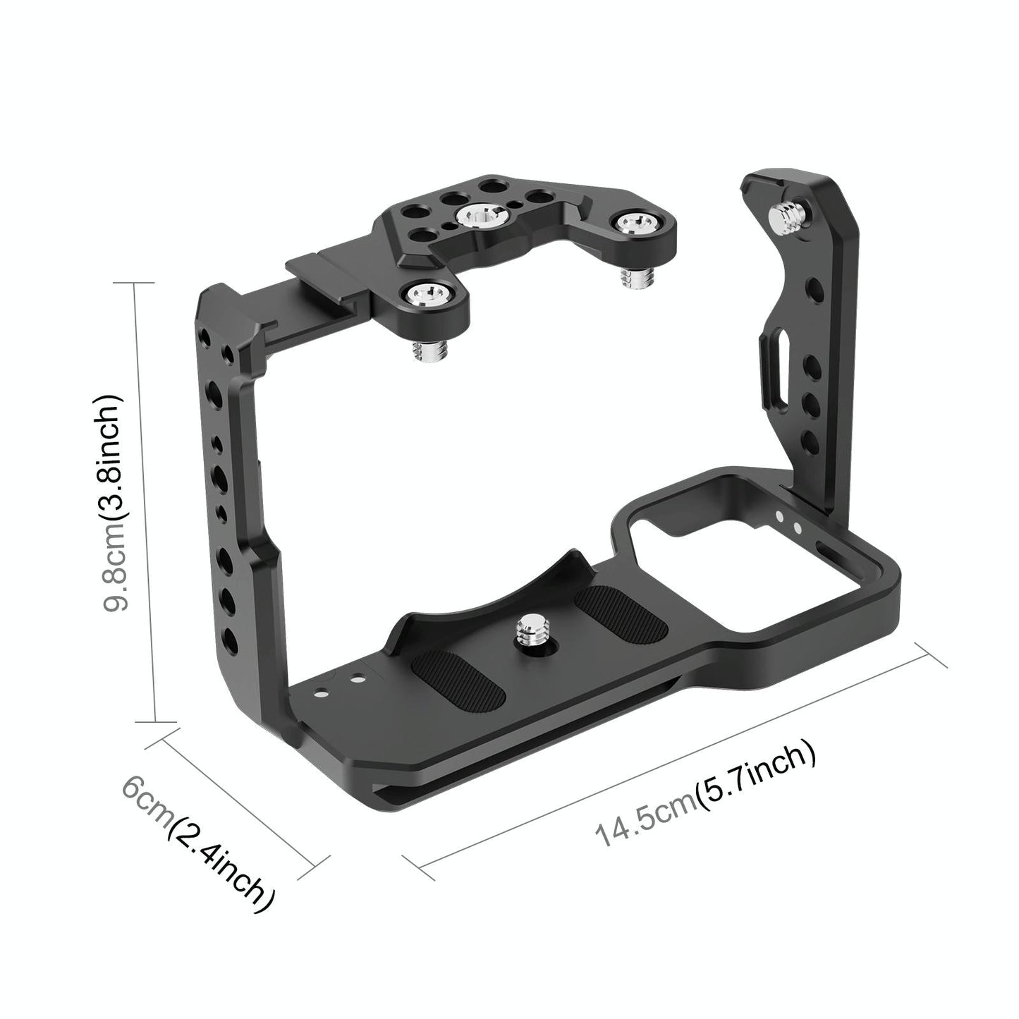 Sony Ilme-Fx30 / Fx3 Camera Cage With Nota Slider - Metal Stabilizer Rig Black