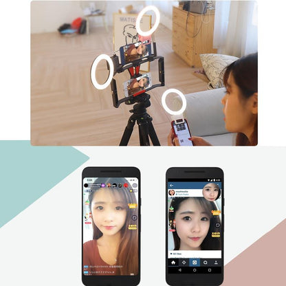 Xj18 Live Self-timer Led Fill Light - Perfect for Live Streaming - Black