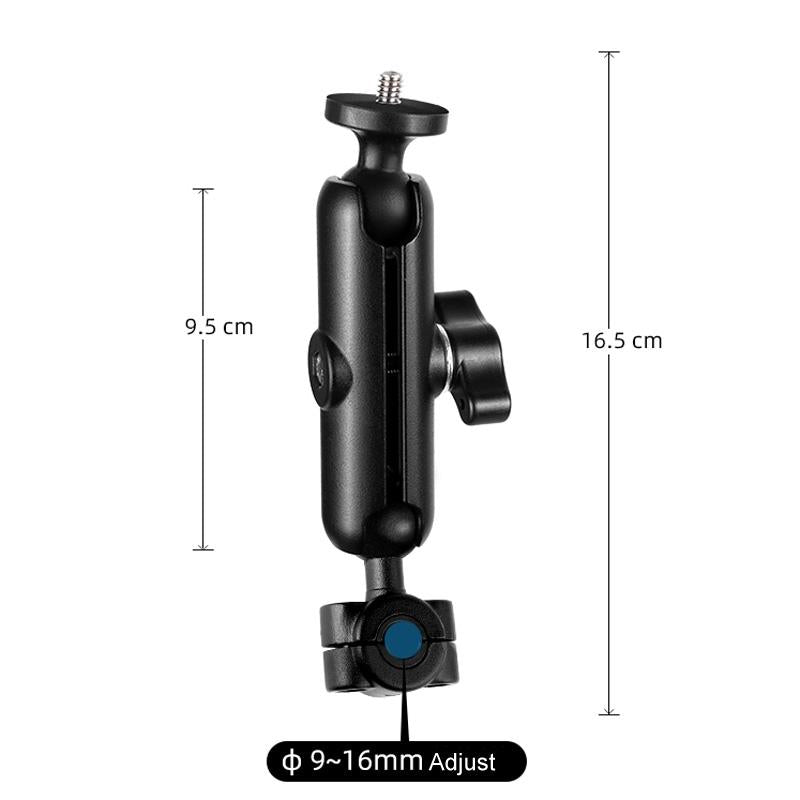 Motorcycle Rearview Mirror Mount for Action Cameras - 9cm Rod 20mm Ball Head Tripod Adapter