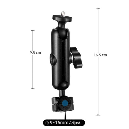 Motorcycle Rearview Mirror Mount for Action Cameras - 9cm Rod 20mm Ball Head Tripod Adapter