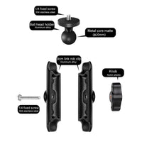 Motorcycle Rearview Mirror Mount for Action Cameras - 9cm Rod 20mm Ball Head Tripod Adapter