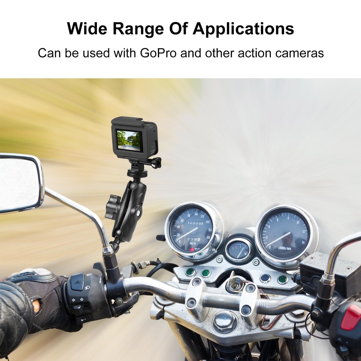 Universal Motorcycle Camera Mount for Gopro and Action Cams