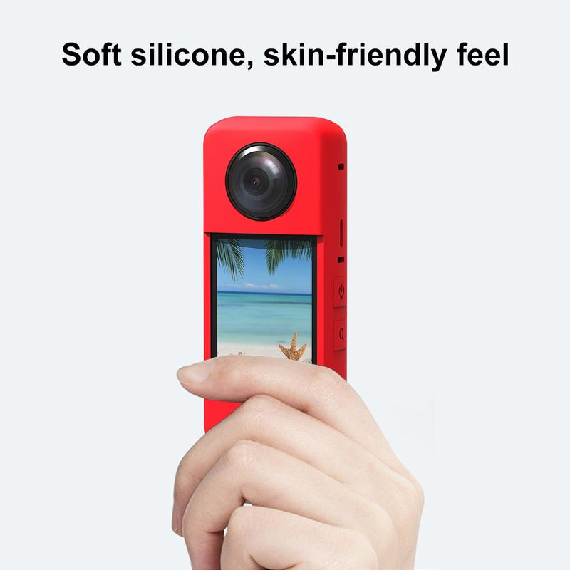 Silicone Protective Case with Lens Cover for Insta360 X3 - Black