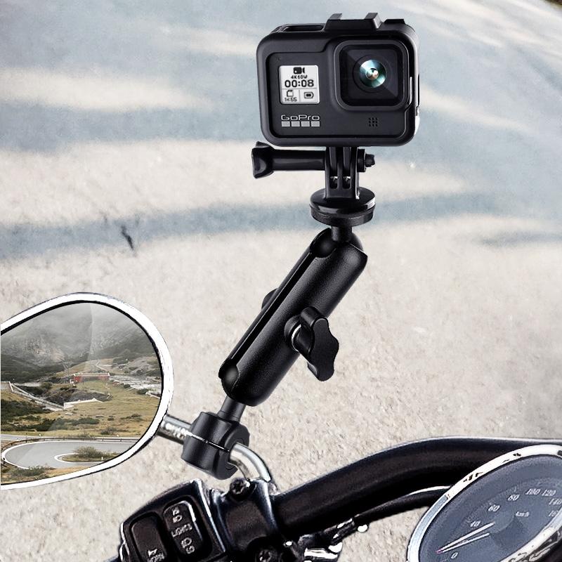 Motorcycle Handlebar Mount for Gopro with Tripod Adapter - 9cm Rod and Screw