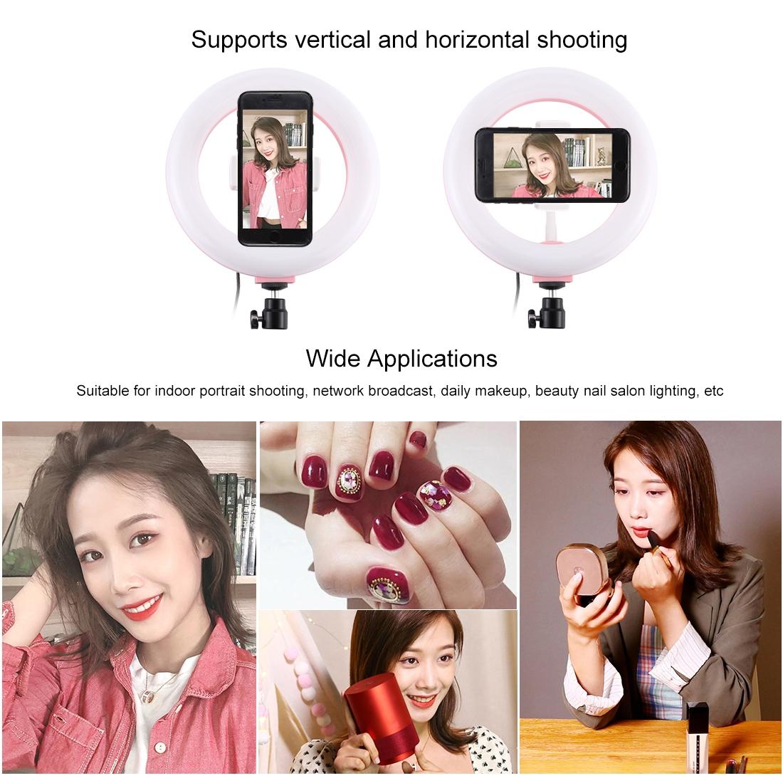 7.9 Dual Colour Led Ring Light with Usb Dimmable for Vlogging and Photography - Black