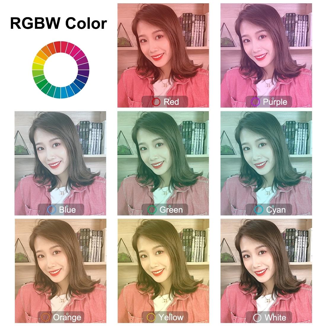 7.9 Dual Colour Led Ring Light with Usb Dimmable for Vlogging and Photography - Black