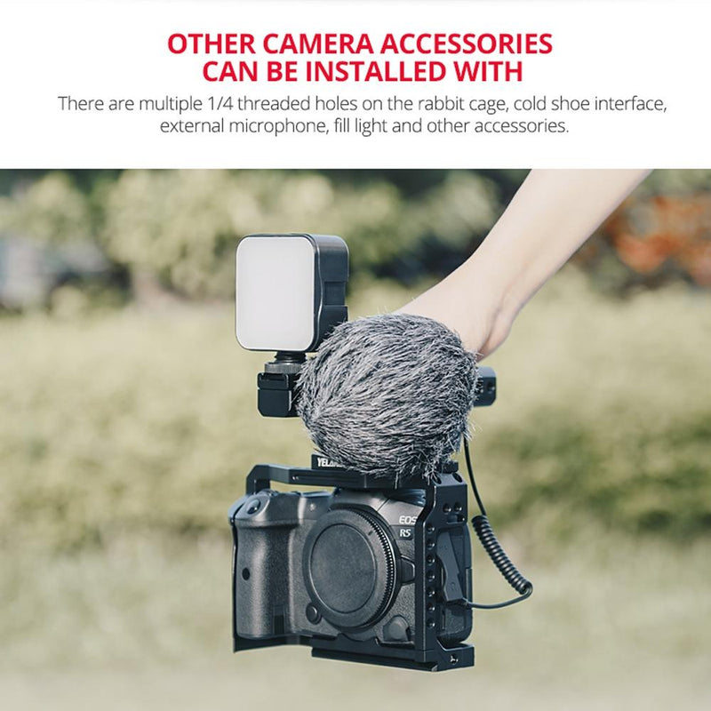 Video Camera Cage Stabilizer With Handle for Canon R5 / R6