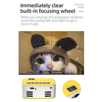 Portable Home Theater Projector - 400 Lumens Hd Same Screen Version - Black White