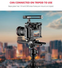 Camera Cage Stabilizer With Handle & Rail Rod Mount - Black for Panasonic Lumix Dc-S1H / Dc-S1 / Dc-S1R