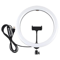 30cm Curved Surface Led Ring Light with Tripod and Phone Clamp - 10 Modes 8 Colours Usb Powered