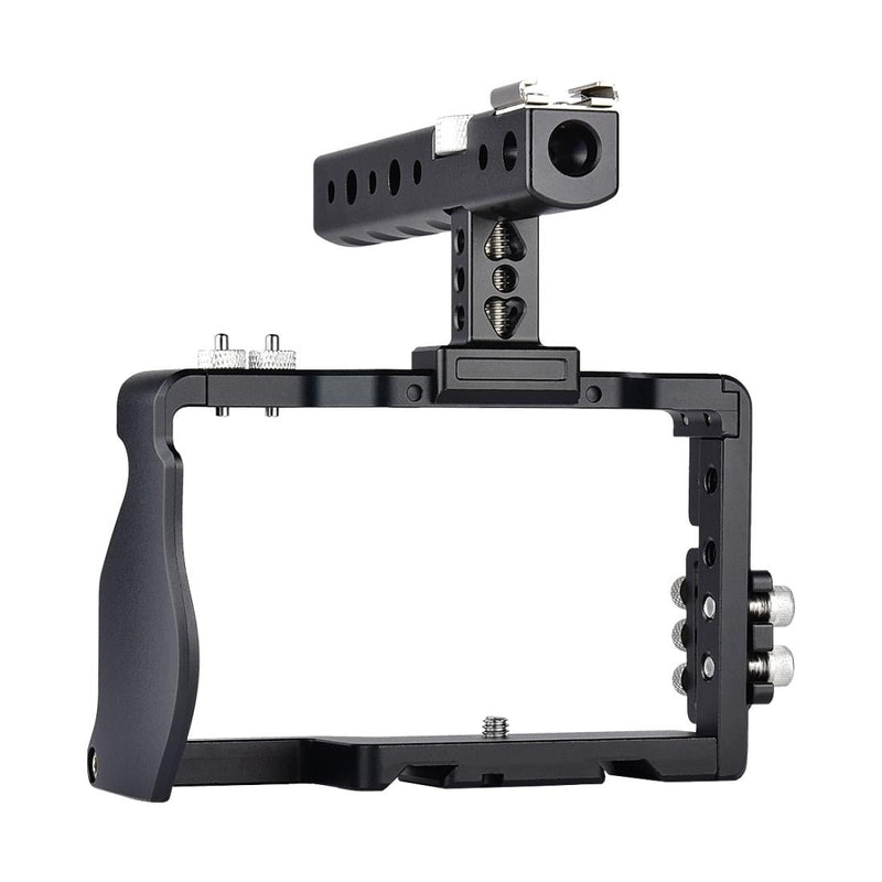 Camera Cage Stabilizer With Handle - Black for For Sony A6000 / A6300 / A6500 / A6400