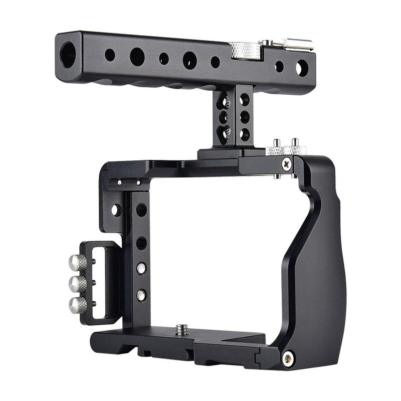Camera Cage Stabilizer With Handle - Black for For Sony A6000 / A6300 / A6500 / A6400
