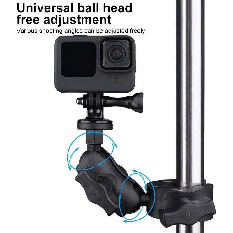 Adjustable Bike Handlebar Mount with Phone Clamp - 360 Rotation