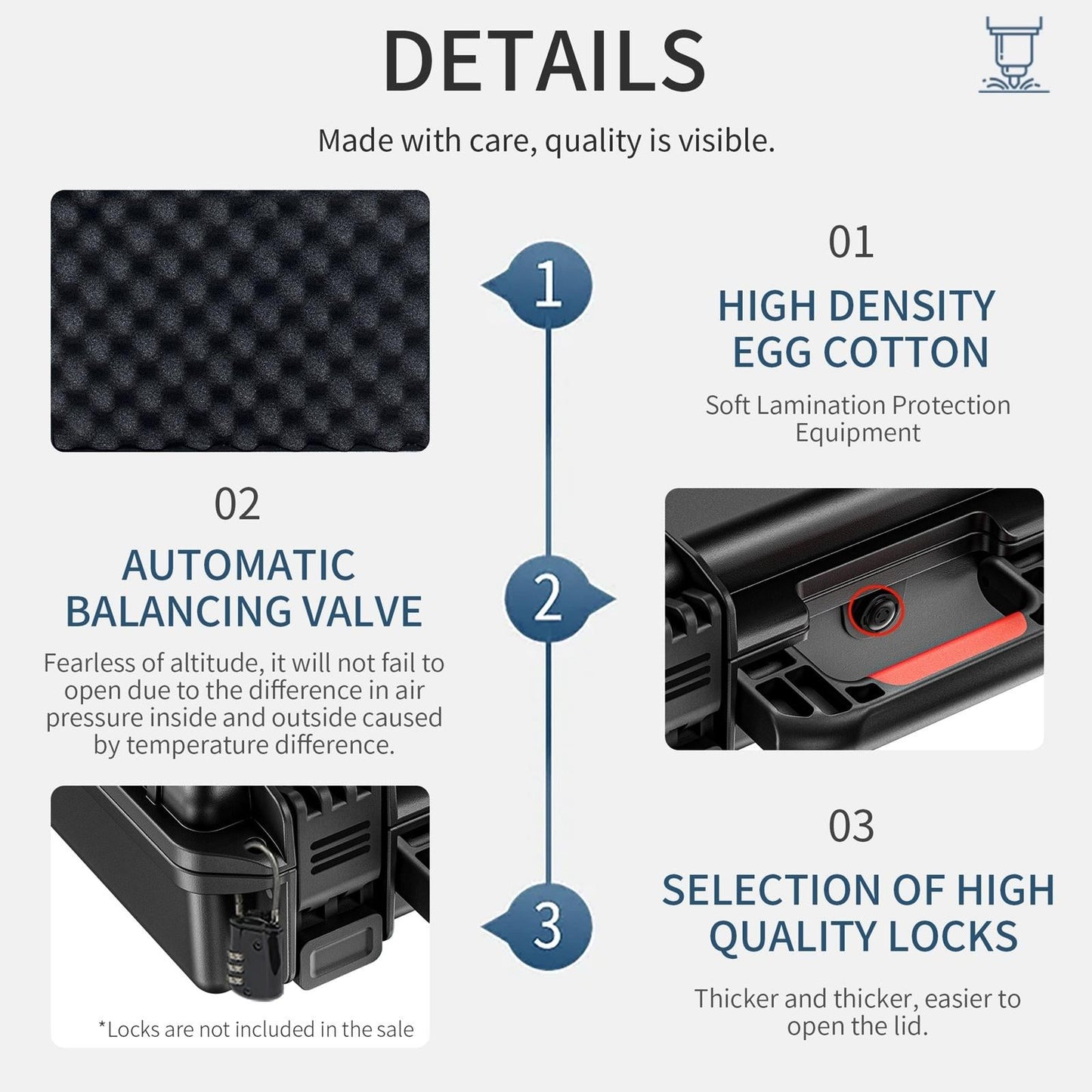 Waterproof Dual-layer Storage Box for Insta360 X4 Startrc - Black