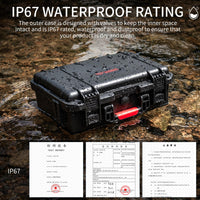 Waterproof Dual-layer Storage Box for Insta360 X4 Startrc - Black