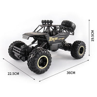 37cm Remote Control Bigfoot Climbing Car - 1 12 Alloy 4wd Cross-country Toy - Black