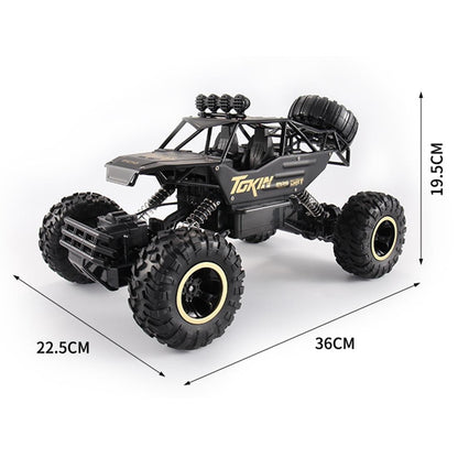 37cm Remote Control Bigfoot Climbing Car - 1 12 Alloy 4wd Cross-country Toy - Black