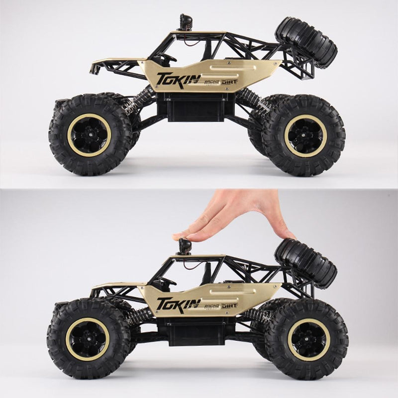 37cm Remote Control Bigfoot Climbing Car - 1 12 Alloy 4wd Cross-country Toy - Black