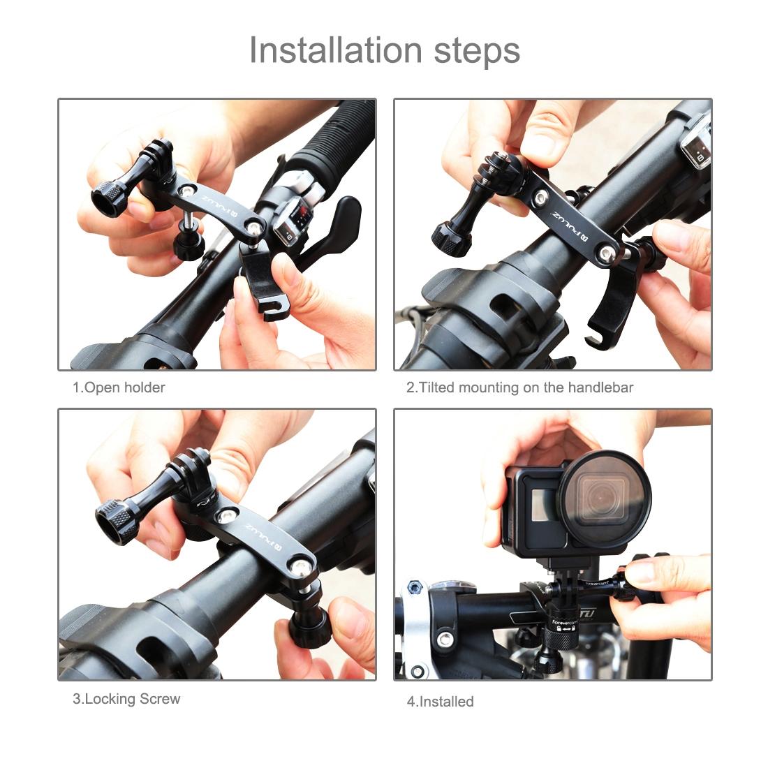 Universal Bike Handlebar Mount For Gopro Hero12 - 360 Degree Rotation