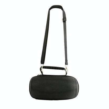 Portable Bluetooth Speaker Storage Box with Strap & Carabiner for Jbl Charge 5 - Black