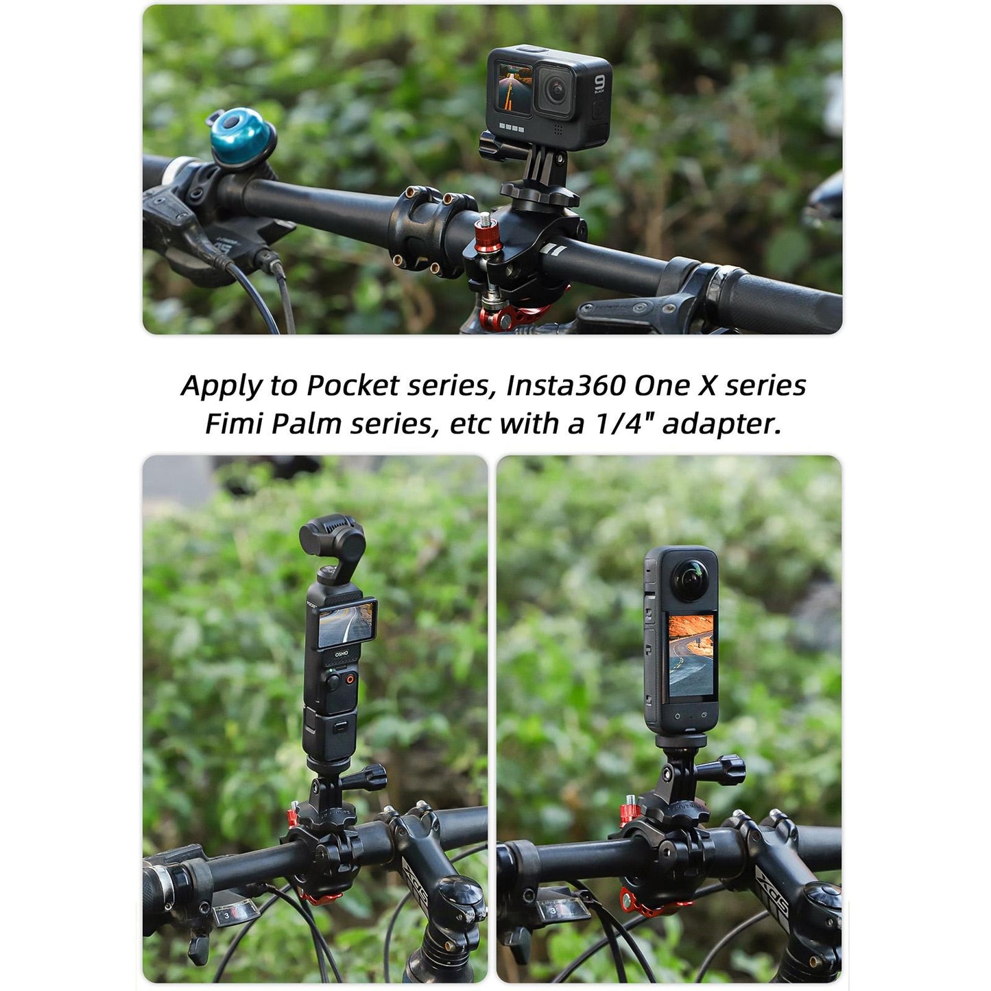 360 Degree Rotating Bike Mount For Sports Cameras