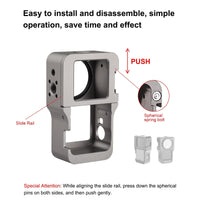 Aluminum Cage for Dji Action 2 - Cnc Alloy - Black