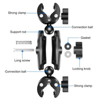 Dualheads Crab Clamp Handlebar Mount for Action Cameras