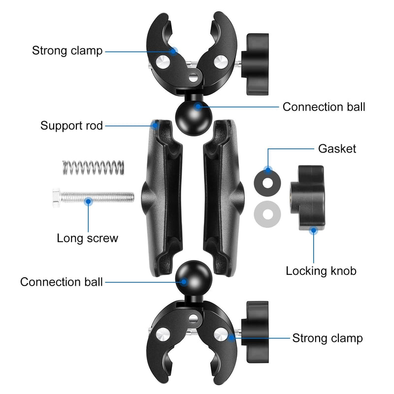 Dualheads Crab Clamp Handlebar Mount for Action Cameras