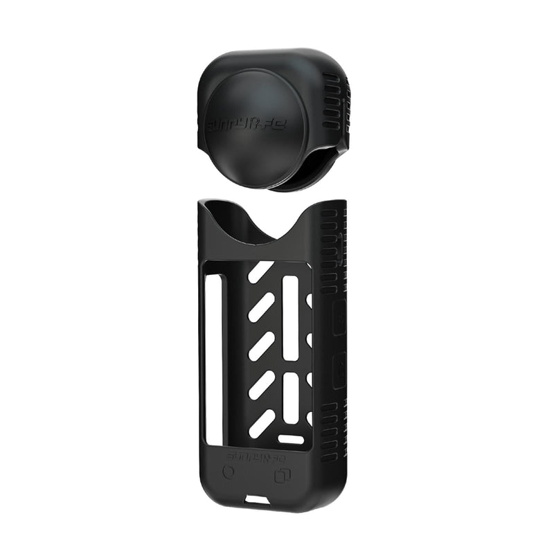 Silicone Shockproof Case and Lens Cover for Insta360 X4 by Sunnylife - Transparent - Lens Cover