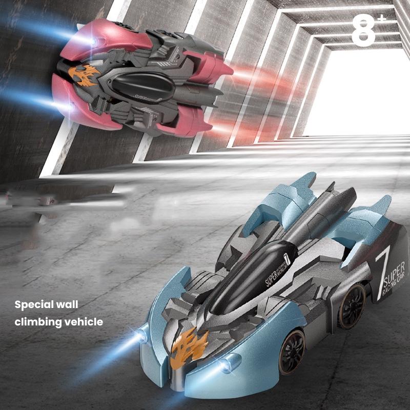 Electric Remote Control Wall Climbing Car for Kids - Mini Toy - Blue Break Handle Rc Edition
