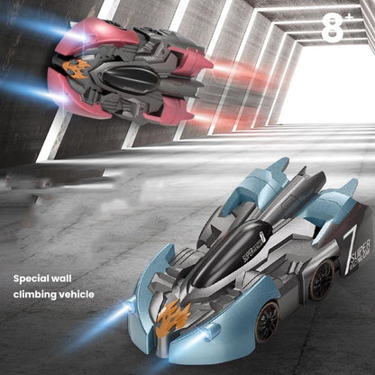 Electric Remote Control Wall Climbing Car for Kids - Mini Toy - Blue Break Handle Rc Edition
