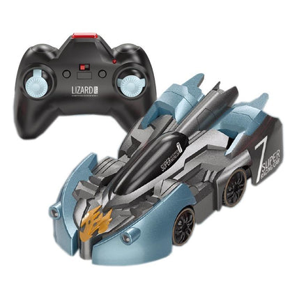 Electric Remote Control Wall Climbing Car for Kids - Mini Toy - Blue Break Handle Rc Edition