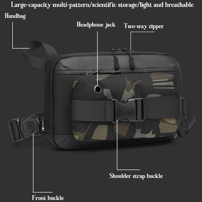 Functional Men Chest Bag Versatile Messenger Bag For Everyday Use - Camouflage