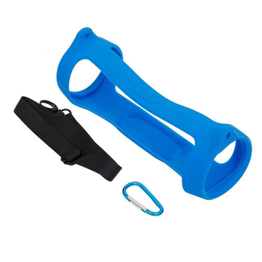 Jbl Charge 4 Speaker Cover with Strap & Carabiner - Portable Silicone Protection - Blue