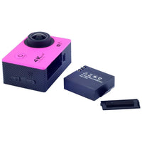Waterproof 4k Action Camera for Cycling and Diving - Pink