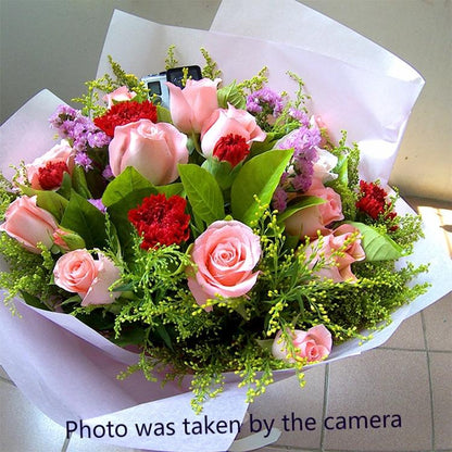 Waterproof 4k Action Camera for Cycling and Diving - Pink