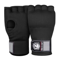 Protective Half Finger Boxing Gloves With Gel Padding And Wrist Support - One Size - Black