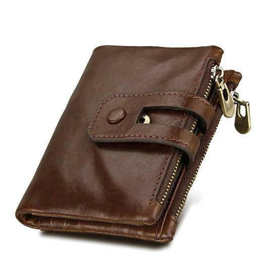 Men Rfid Blocking Cowhide Leather Wallet - Crazy Horse Texture - Ccb1083C